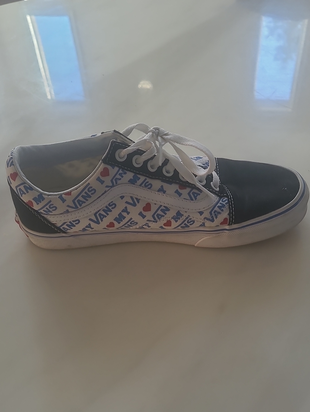 Vans Old Skool "I Heart My Vans" Low Top Sneakers - Size Men 7.5 / Women 9